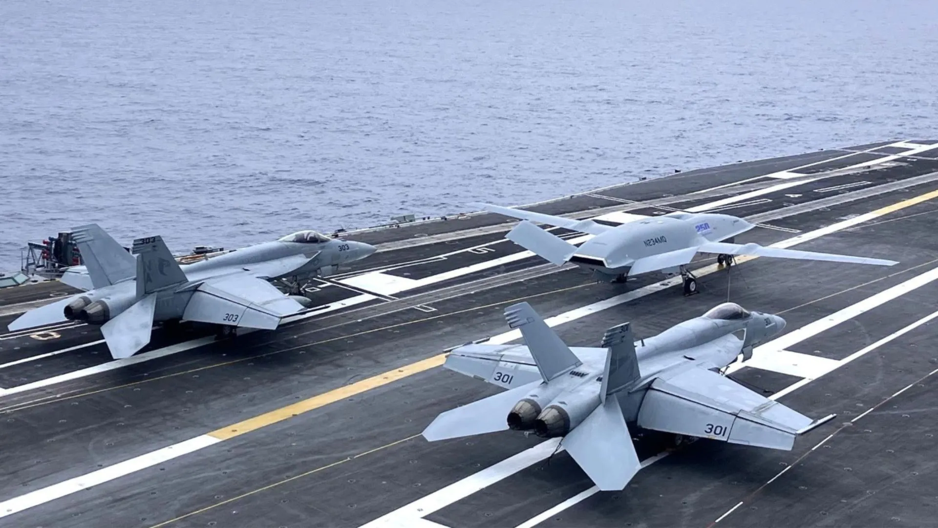 America at 250: Boeing MQ-25 Stingray Unmanned Tanker Returns to Aircraft Carrier for Independence Day Celebrations 1