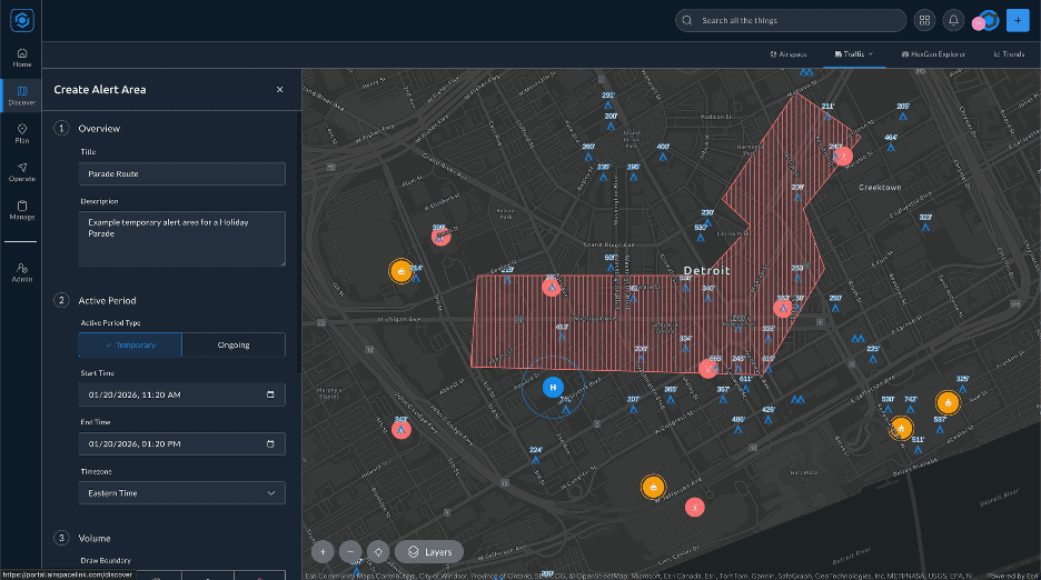 AirHub® Portal 推出「警示區域」新功能,強化空域感知與風險管理 1