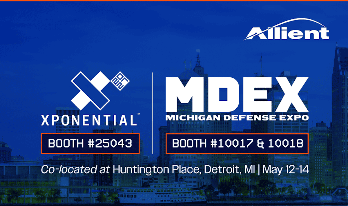 Allient 將於 XPONENTIAL 與 MDEX 2026 展出先進無人機動力與控制技術 1