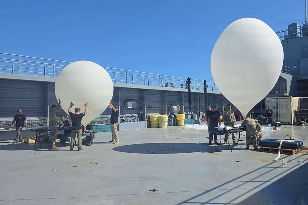 U.S. Army Launches Drone-Deploying High-Altitude Balloons from Landing Craft in African Lion 26 Exercise 1