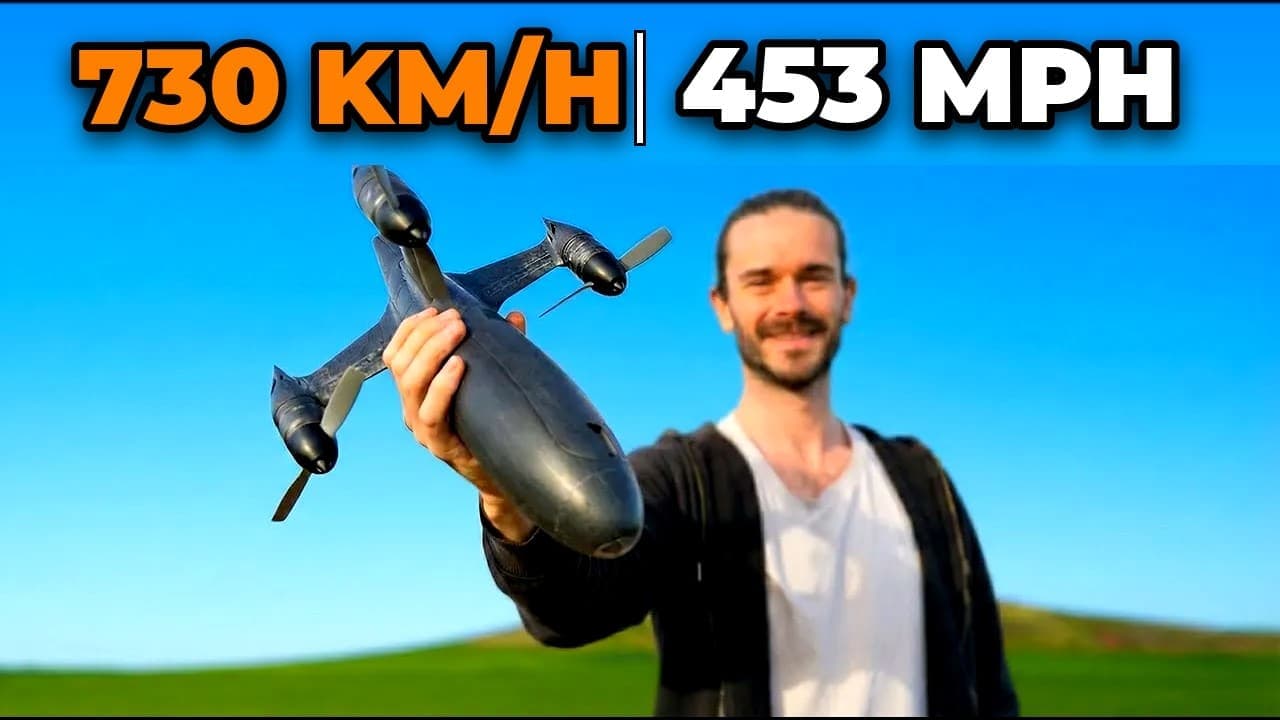 澳洲工程師 Benjamin Biggs 的 Blackbird 無人機飆破時速 730 公里,但 685 km/h 均速仍無法列入金氏世界紀錄 1
