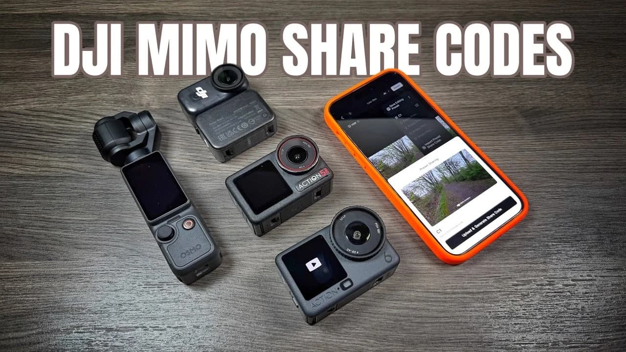 DJI Mimo 分享碼功能教學:輕鬆與他人共享調色、編輯與設定預設 1