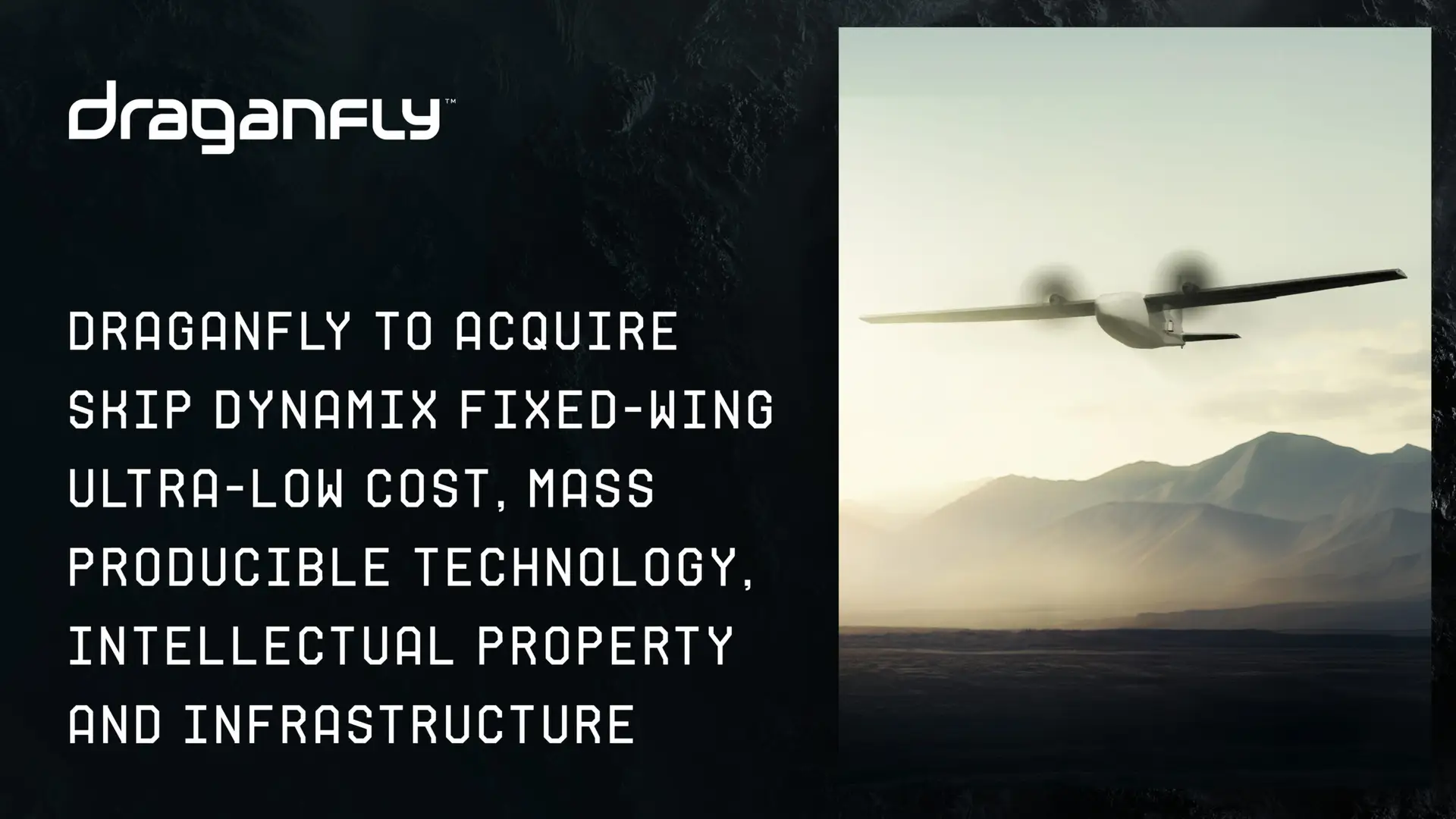 Draganfly 宣布收購 Skip Dynamix 固定翼無人機技術,強化低成本量產國防平台 1