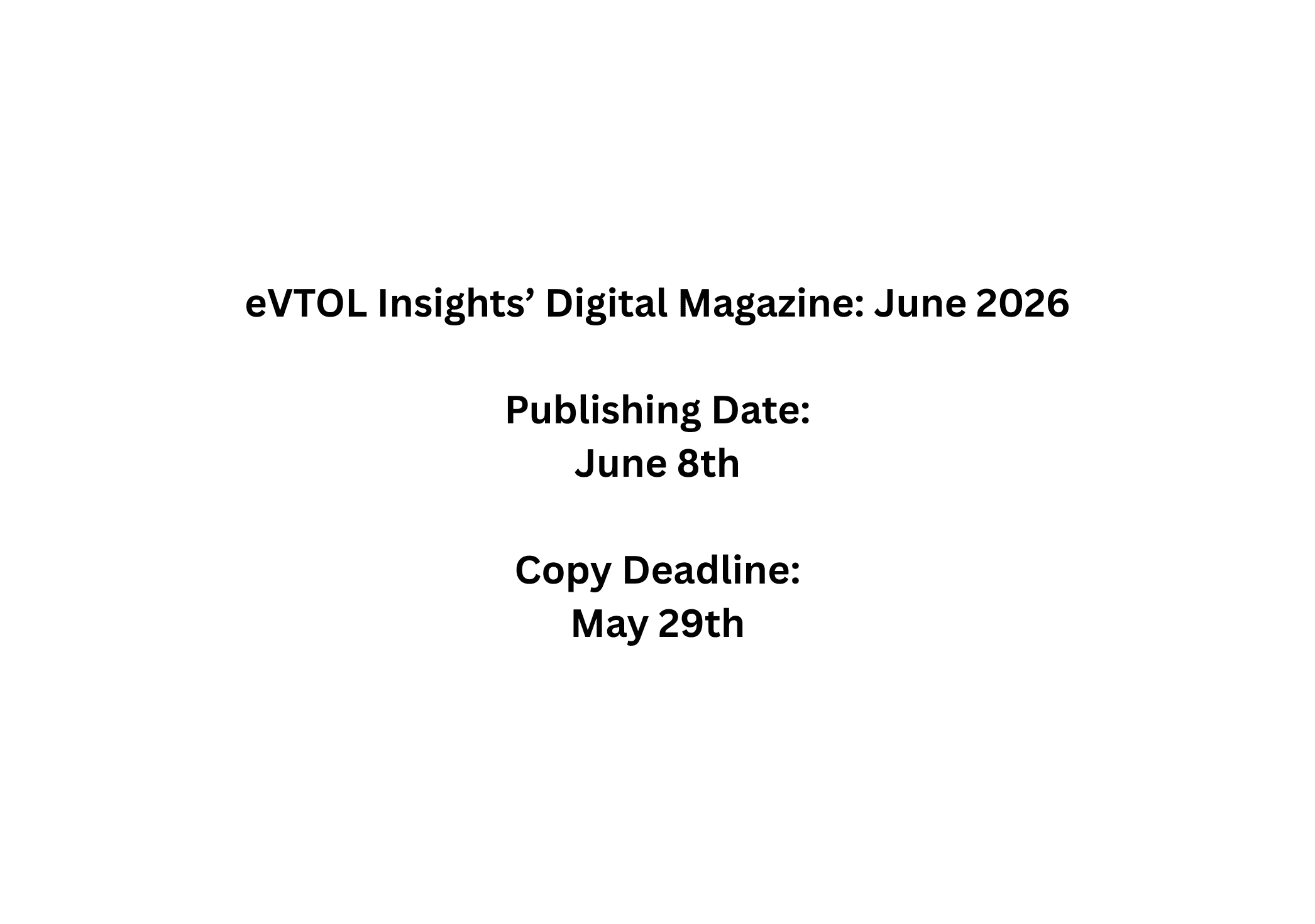 eVTOL Insights:2026年6月產業展望 1