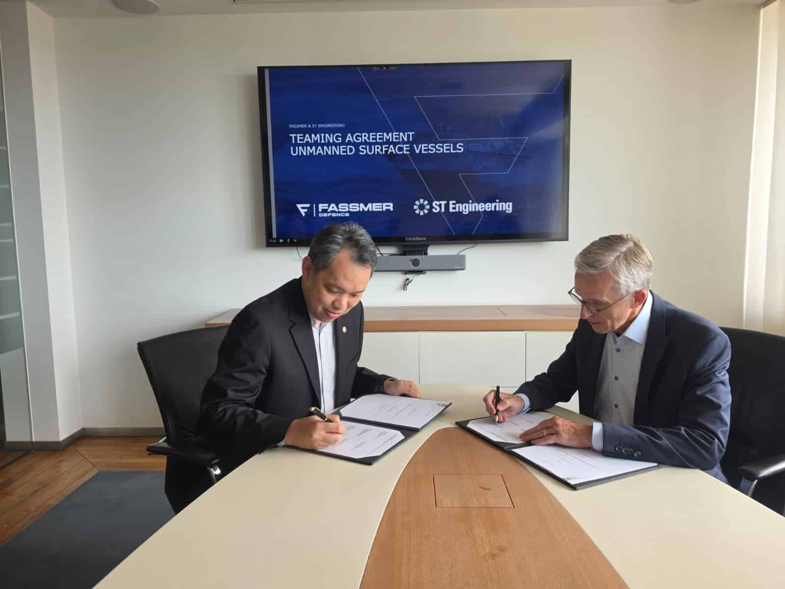 Fassmer and ST Engineering Sign Teaming Agreement to Co-Develop Unmanned Surface Vessels 1