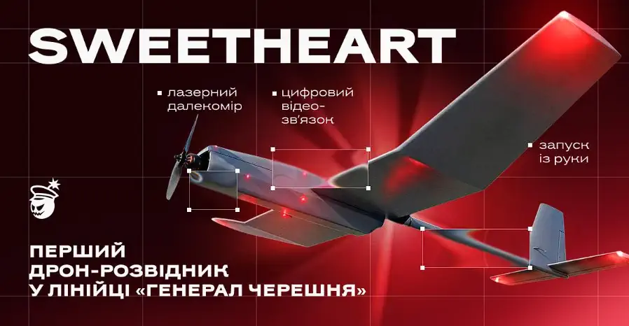 Ukraine's General Cherry Unveils 'Sweetheart': An Ultra-Low-Cost Hand-Launched Long-Range Reconnaissance Drone