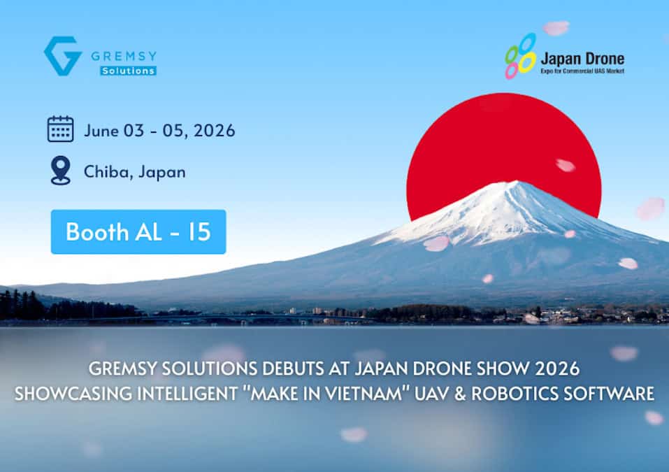 Gremsy Solutions 首度亮相 2026 日本無人機展,展示越南製地面控制系統與 AI 硬體生態 1