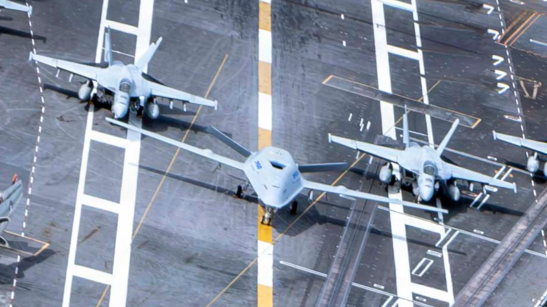 MQ-25 Stingray Test Aircraft Aboard USS Nimitz for America's 250th Anniversary Celebrations