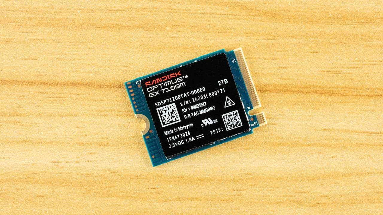 Sandisk 7100M實測:2TB M.2 2230效能、省電與容量兼得 1