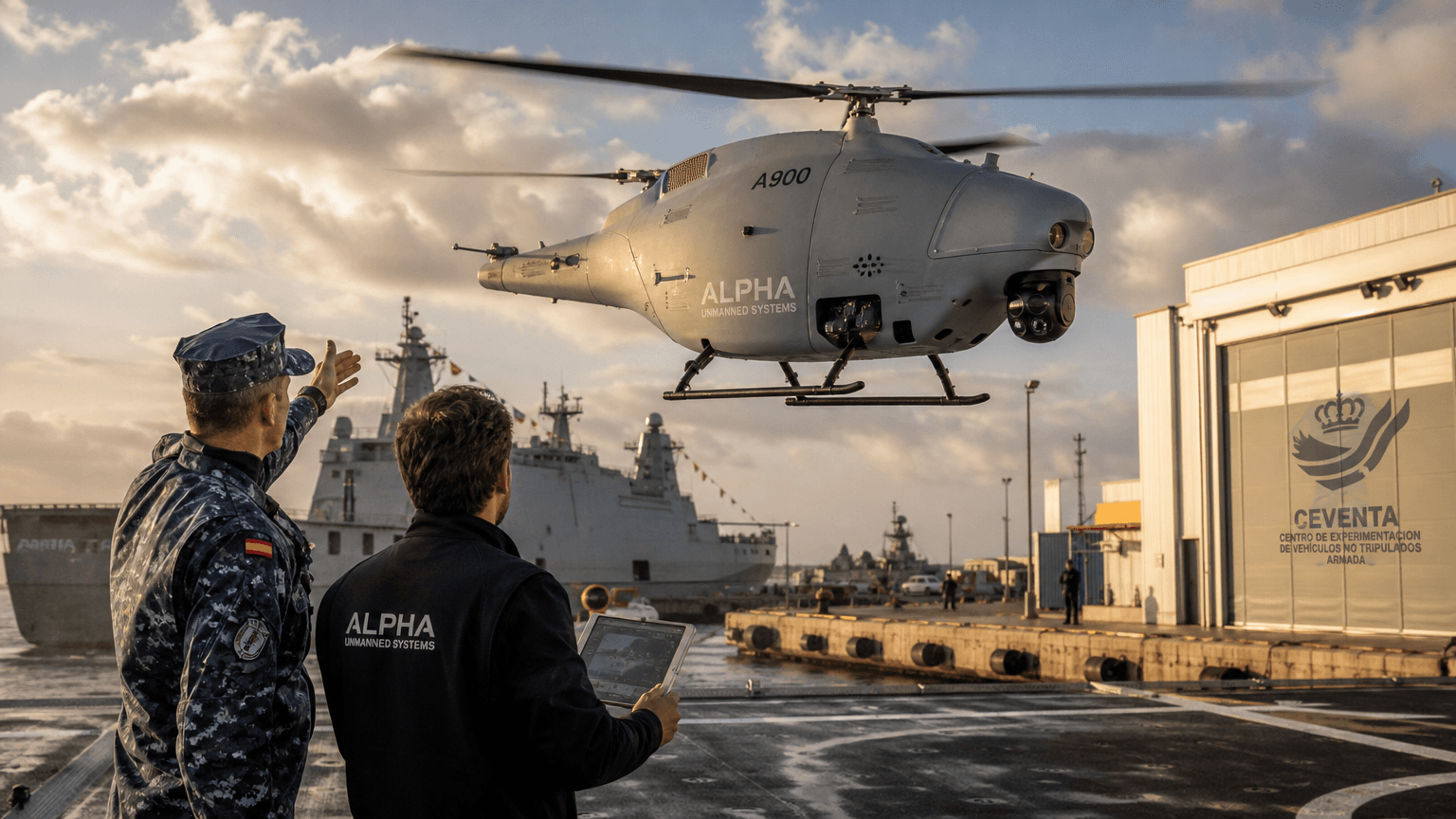 西班牙海軍導入Alpha A900無人直升機,強化海上實驗能量