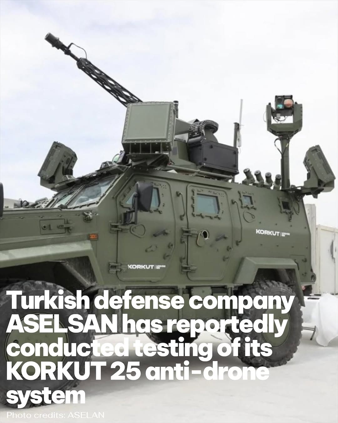 土耳其ASELSAN測試KORKUT 25反無人機系統 以25mm空爆彈藥攔截小型無人機 1