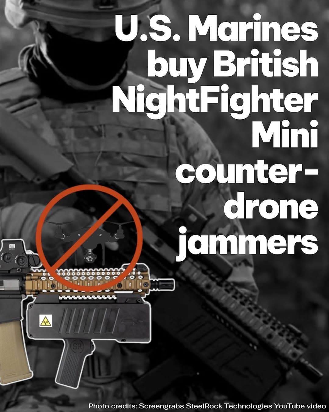 美國海軍陸戰隊緊急採購英國製「NightFighter Mini」反無人機干擾器,合約價值約950萬美元 1