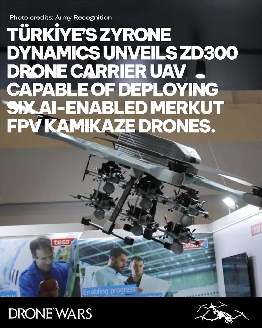 土耳其 Zyrone Dynamics 發表 ZD300 無人機母艦,可空中投放六架 FPV 自殺無人機 1