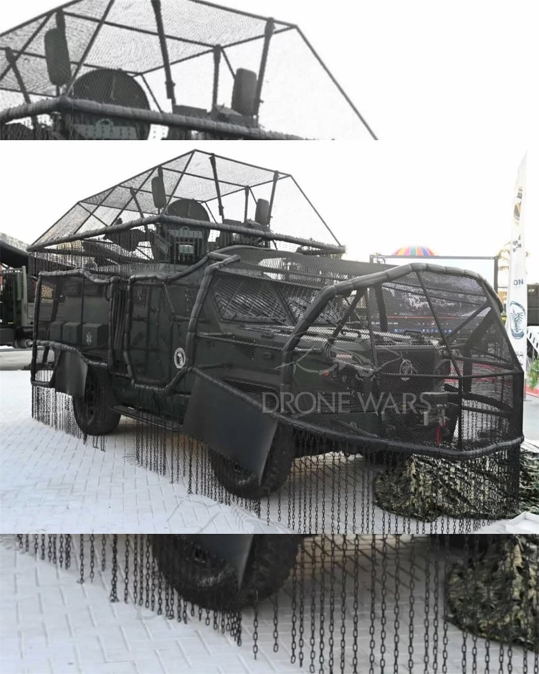 埃及Rhino Guard GXR-BR7裝甲車配備全方位反無人機「籠式防護」結構 1