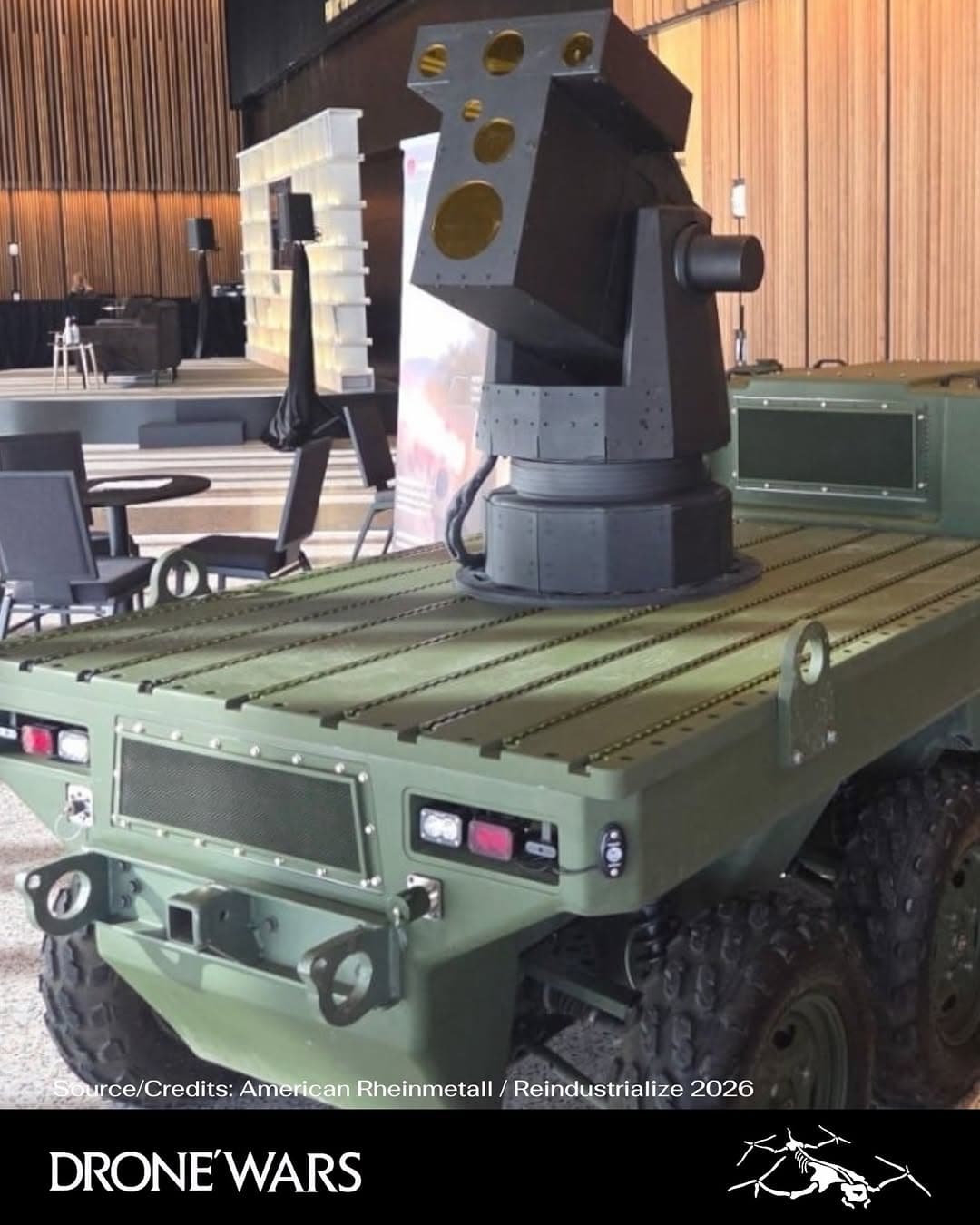 Aurelius Systems and American Rheinmetall Unveil 'Archimede' Laser Counter-Drone Ground Robot System at Detroit Showcase