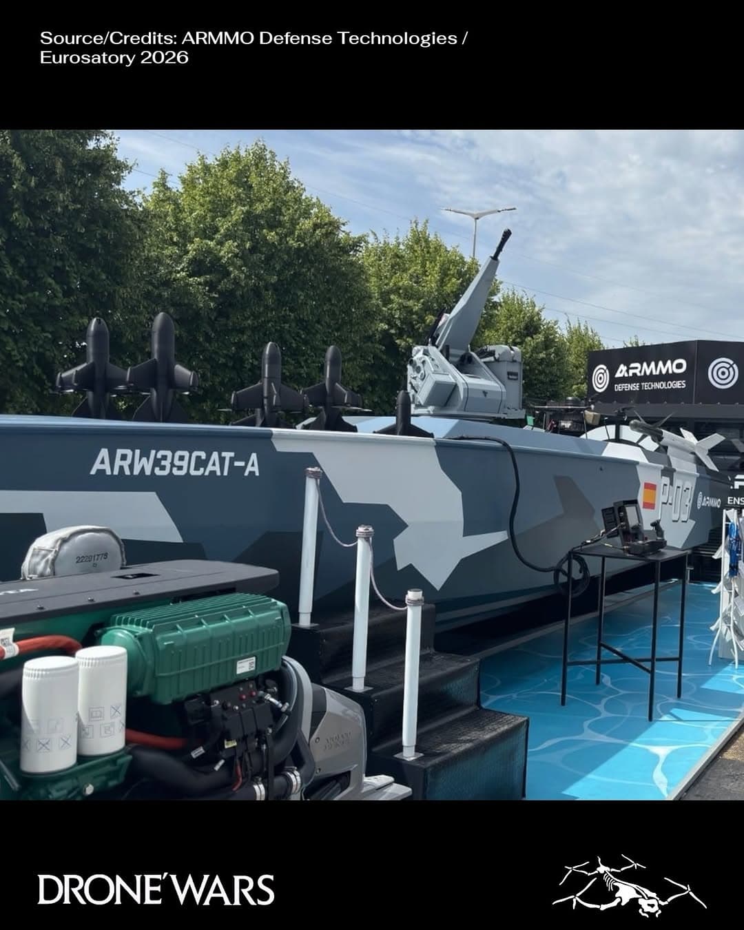 Spain's ARMMO Defense Technologies Unveils Autonomous Unmanned Catamaran ARW39CAT-A at Eurosatory 2026 1