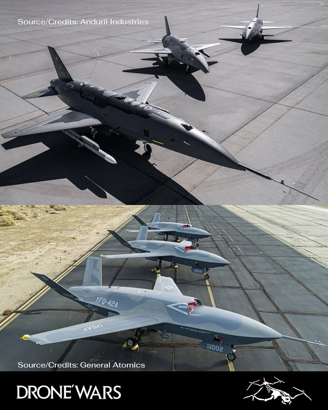 U.S. Air Force Advances CCA Program, Selects General Atomics YFQ-42A and Anduril YFQ-44A Fury 1