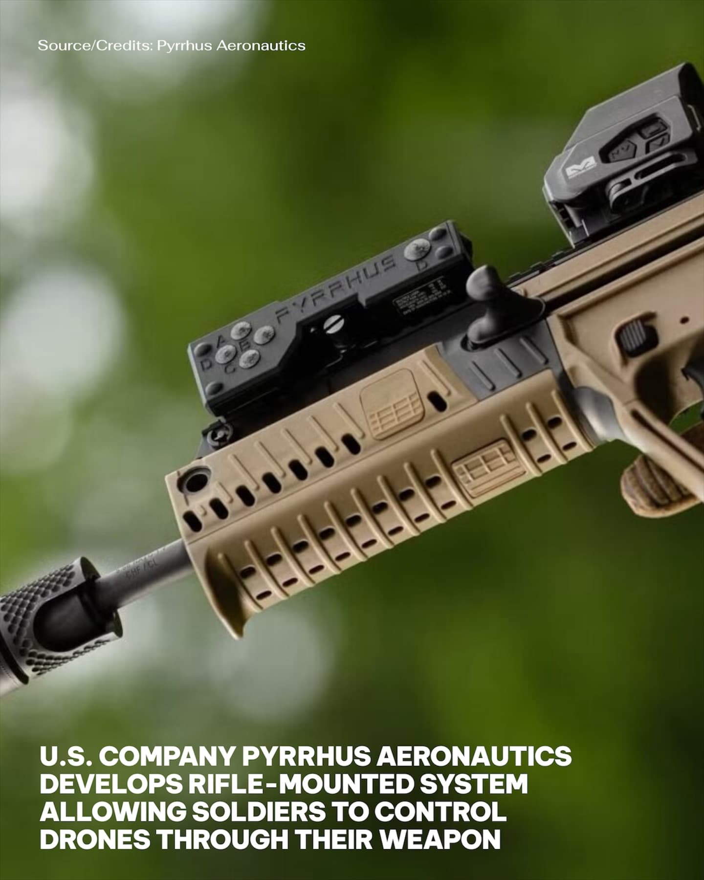 步槍掌控無人機!美國 Pyrrhus Aeronautics 推出槍載無人機遙控系統 LADRS