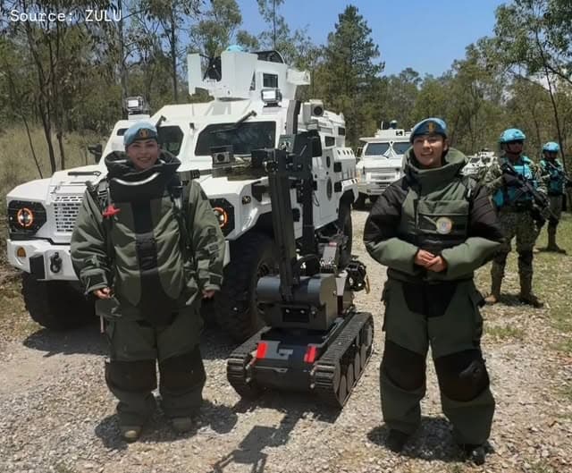 Mexico's Blue Helmets Deploy Ground Robot System Alongside Ocelotl and Spartan Armored Vehicles for Reconnaissance Missions