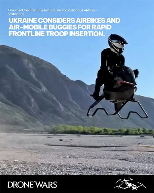 Ukraine Explores Airbike and Flying Buggy Concepts for Rapid Front-Line Troop Deployment