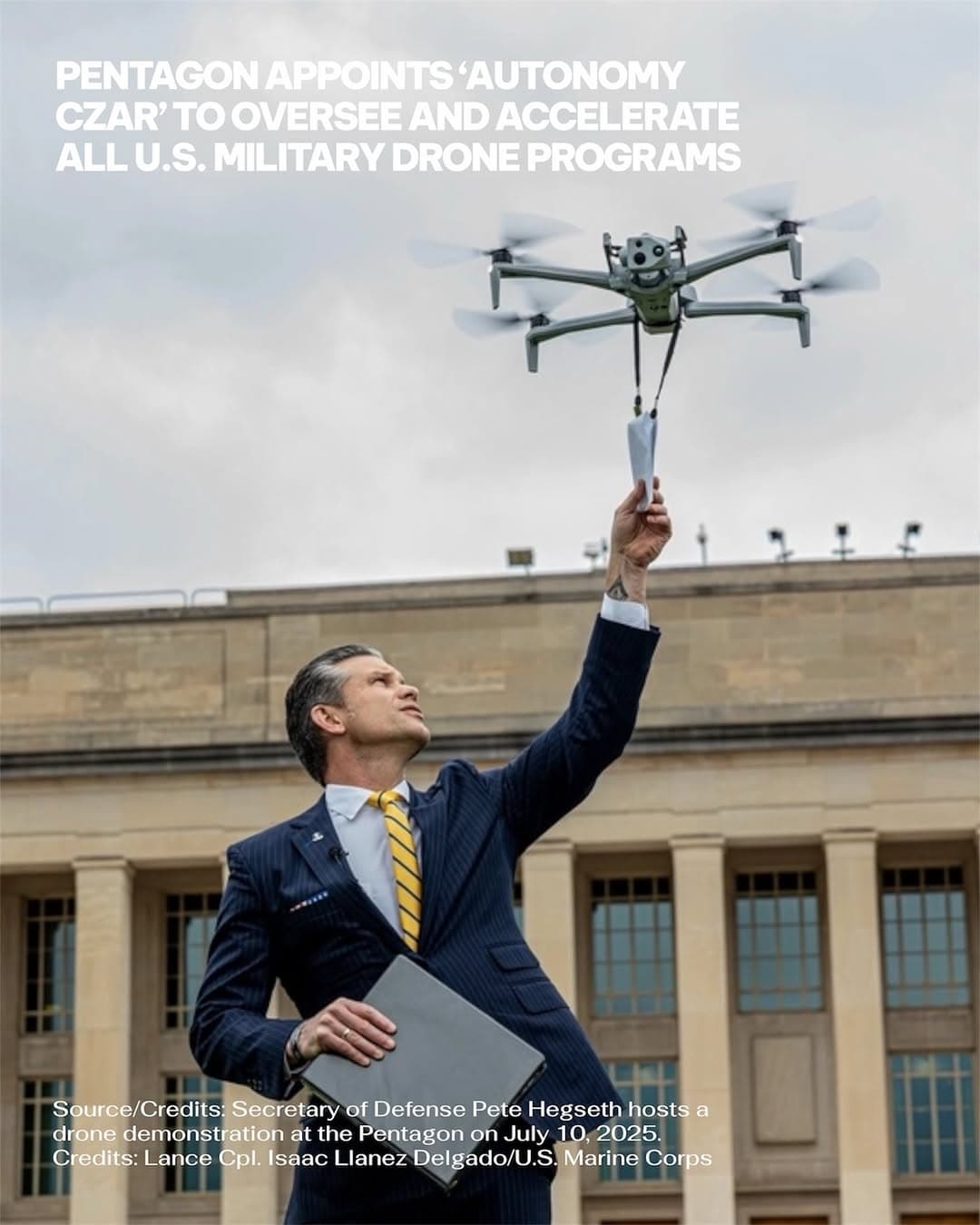 Pentagon Creates 'Autonomy Czar' to Unify Oversight of All Drones and Autonomous Systems