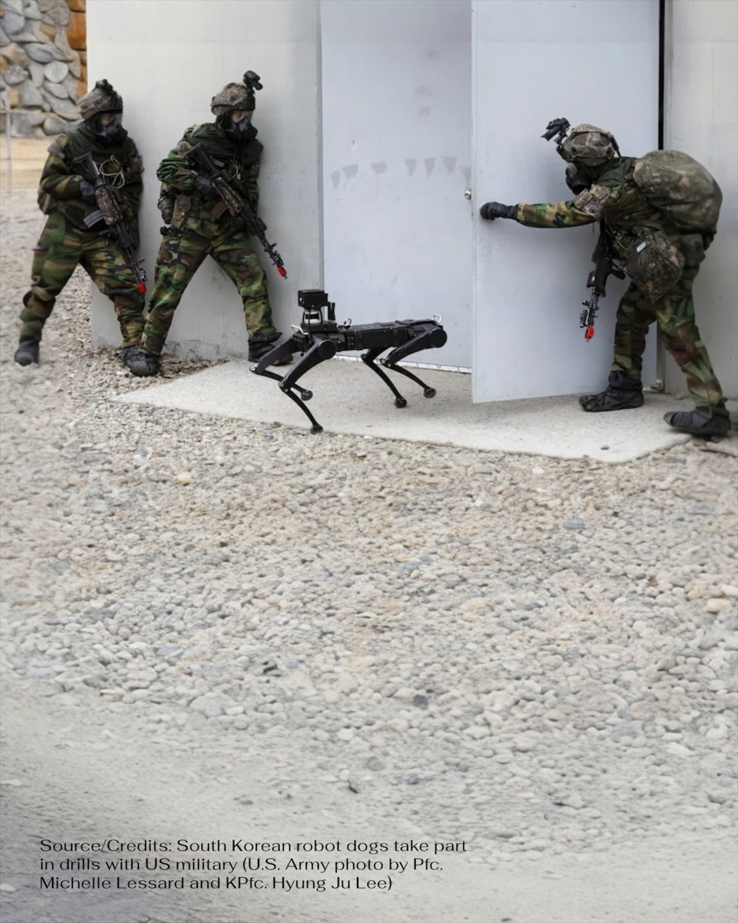 South Korean Marines Field-Test Manned-Unmanned Teaming System Combining Armored Vehicles, Drones, and Quadruped Robots