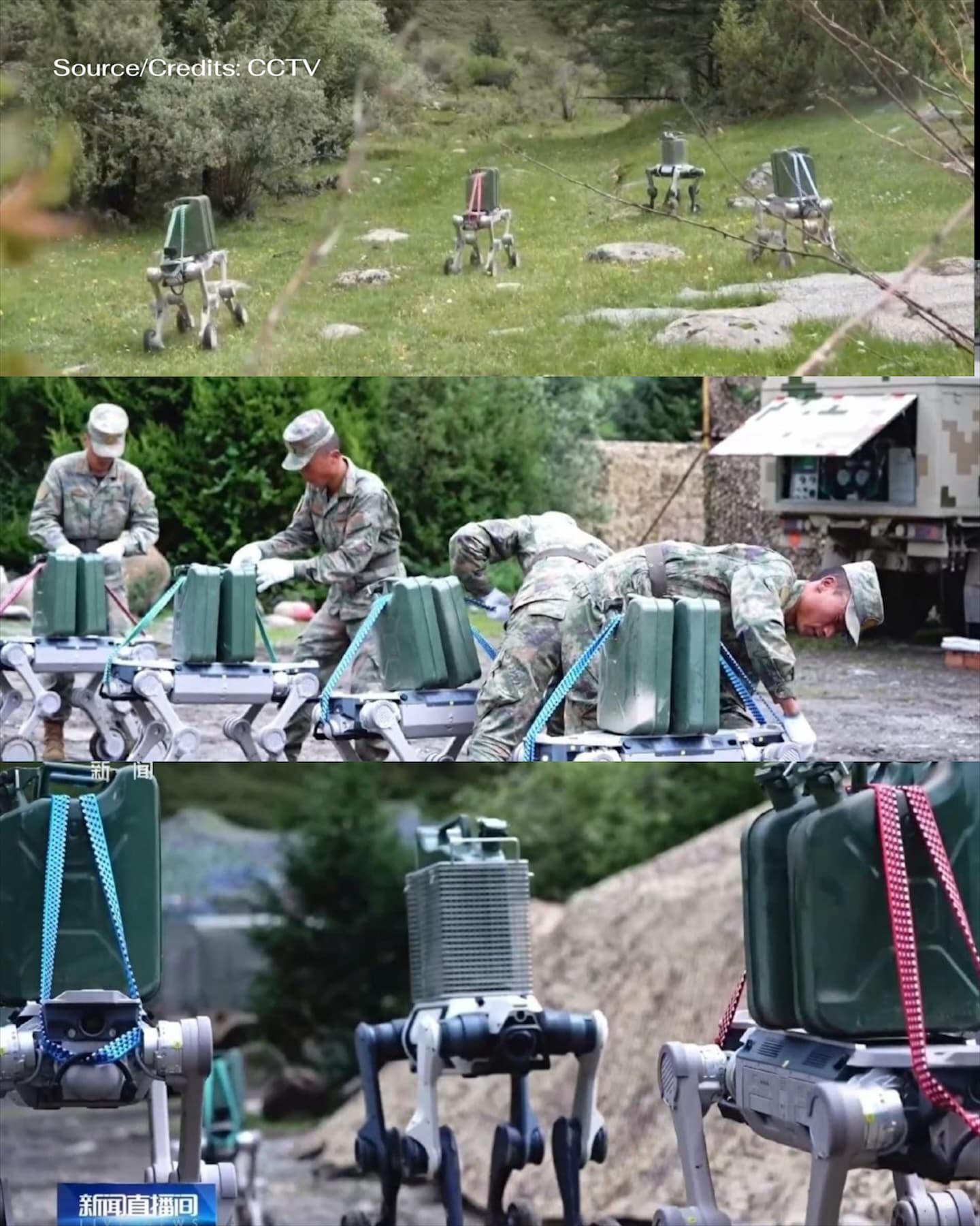 解放軍部署輪式機器狗、無人地面車輛與貨運無人機,執行燃料罐運輸任務