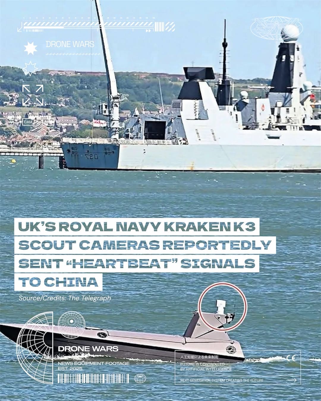 英國皇家海軍 K3 Scout 攝影機遭揭向中國 IP 位址傳送「心跳」訊號