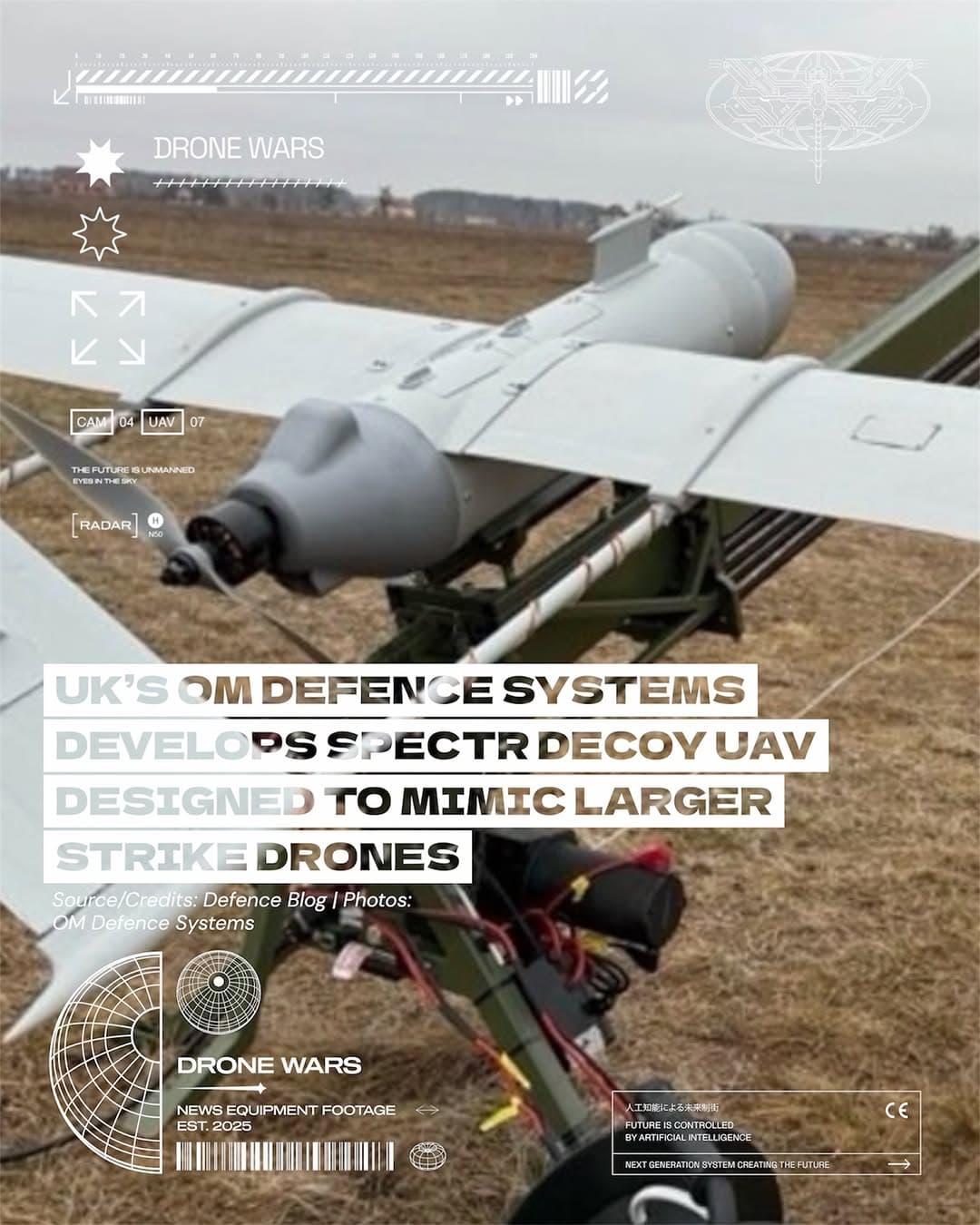 英商 OM Defence Systems 推出 Spectr 誘餌無人機,微波反射器讓小型機體雷達回波放大 20 倍