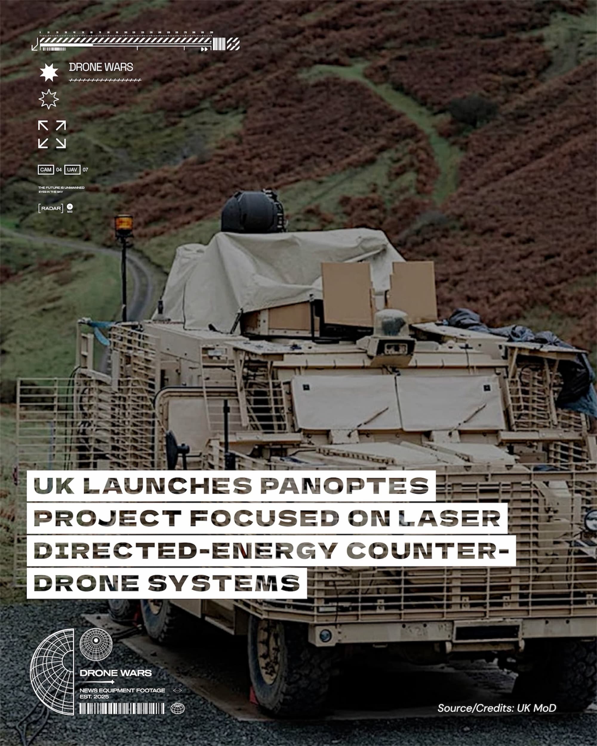 英國國防部啟動 Project PANOPTES,徵求整合式反無人機防護系統