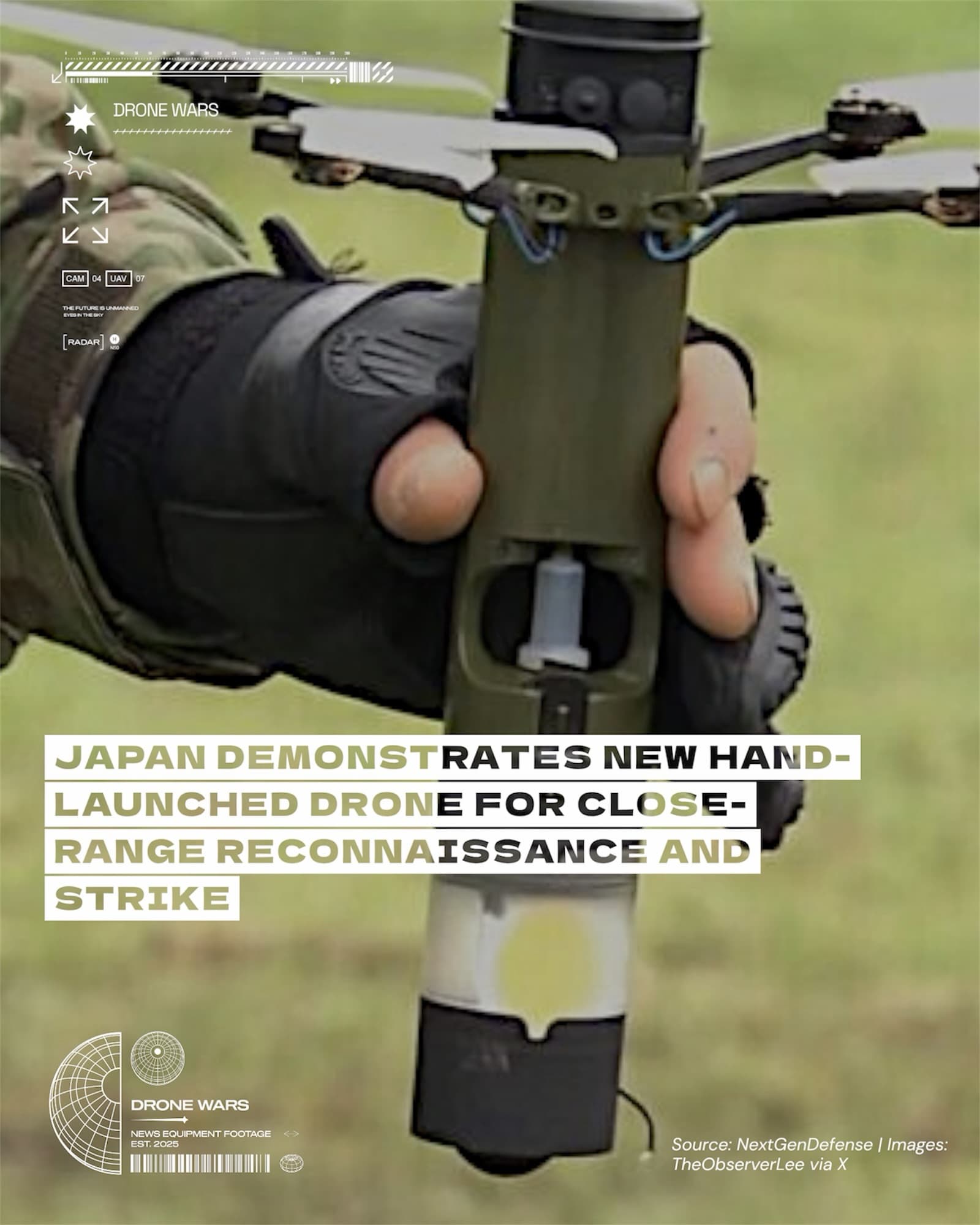 日本自衛隊公開新型手擲攻擊無人機 將納入SHIELD沿岸防禦系統