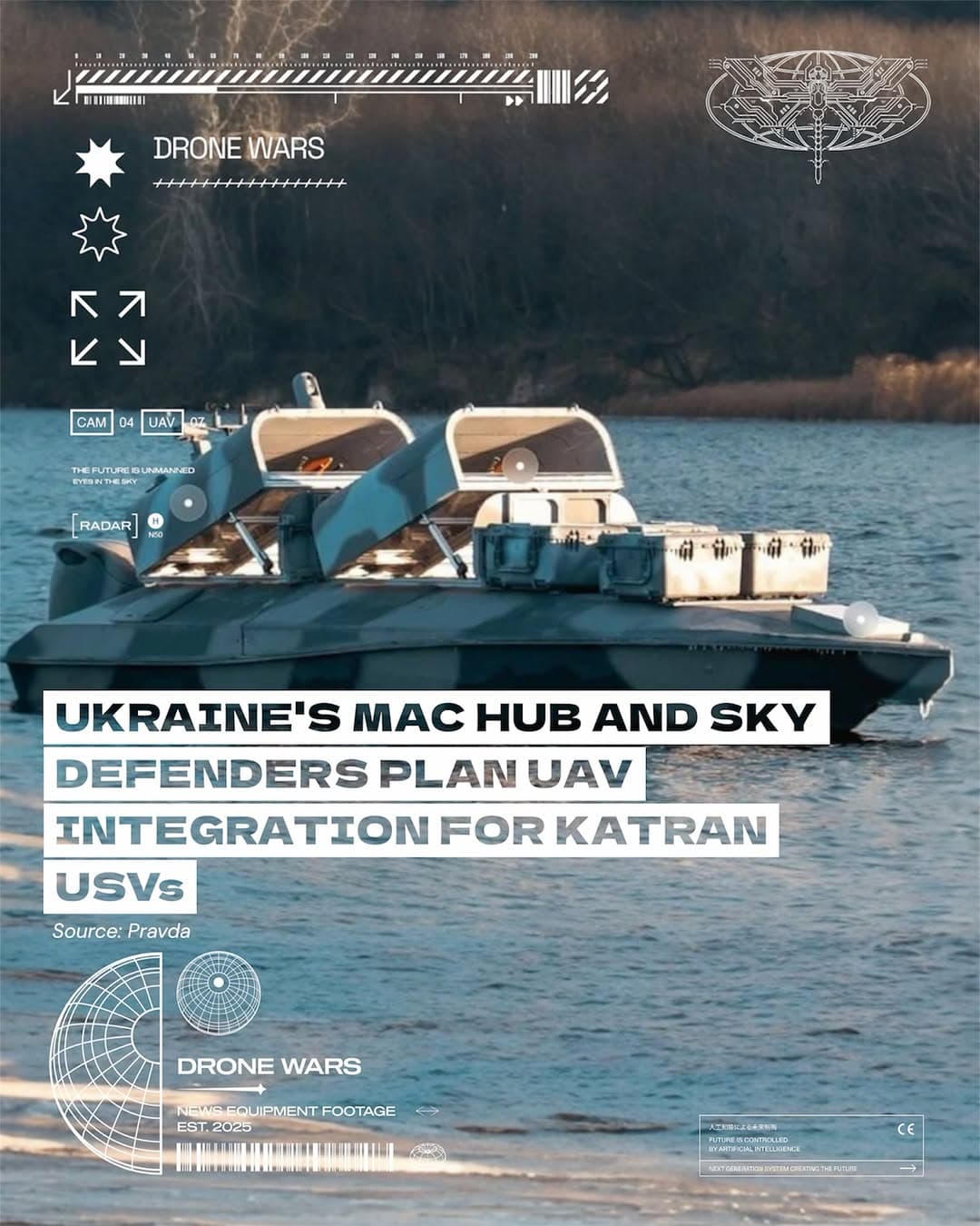烏克蘭 MAC HUB 聯手 Sky Defenders,將無人機整合至 Katran 無人水面載具