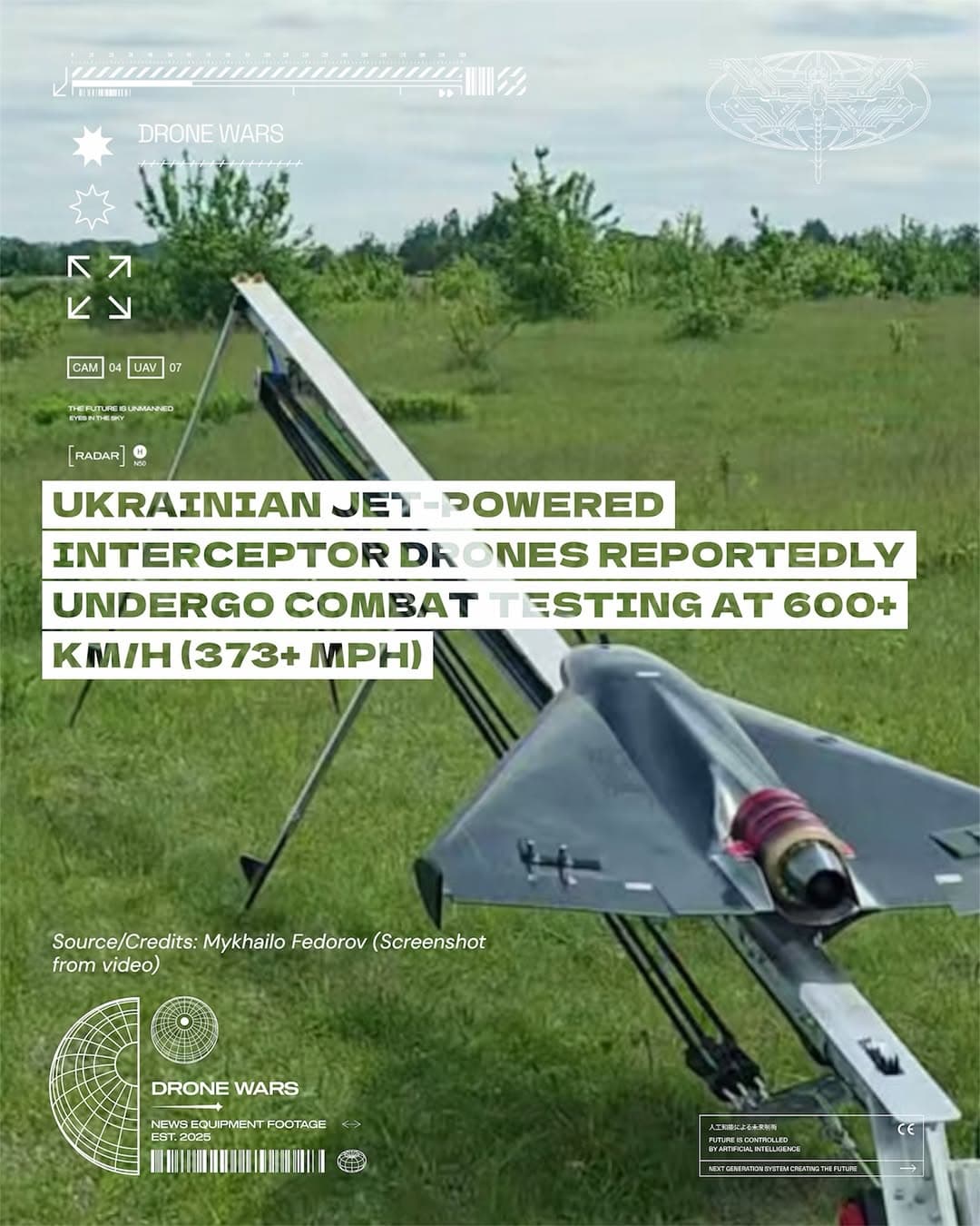 烏克蘭噴射攔截無人機投入實戰測試 極速600km/h三角翼鎖定俄軍高速目標