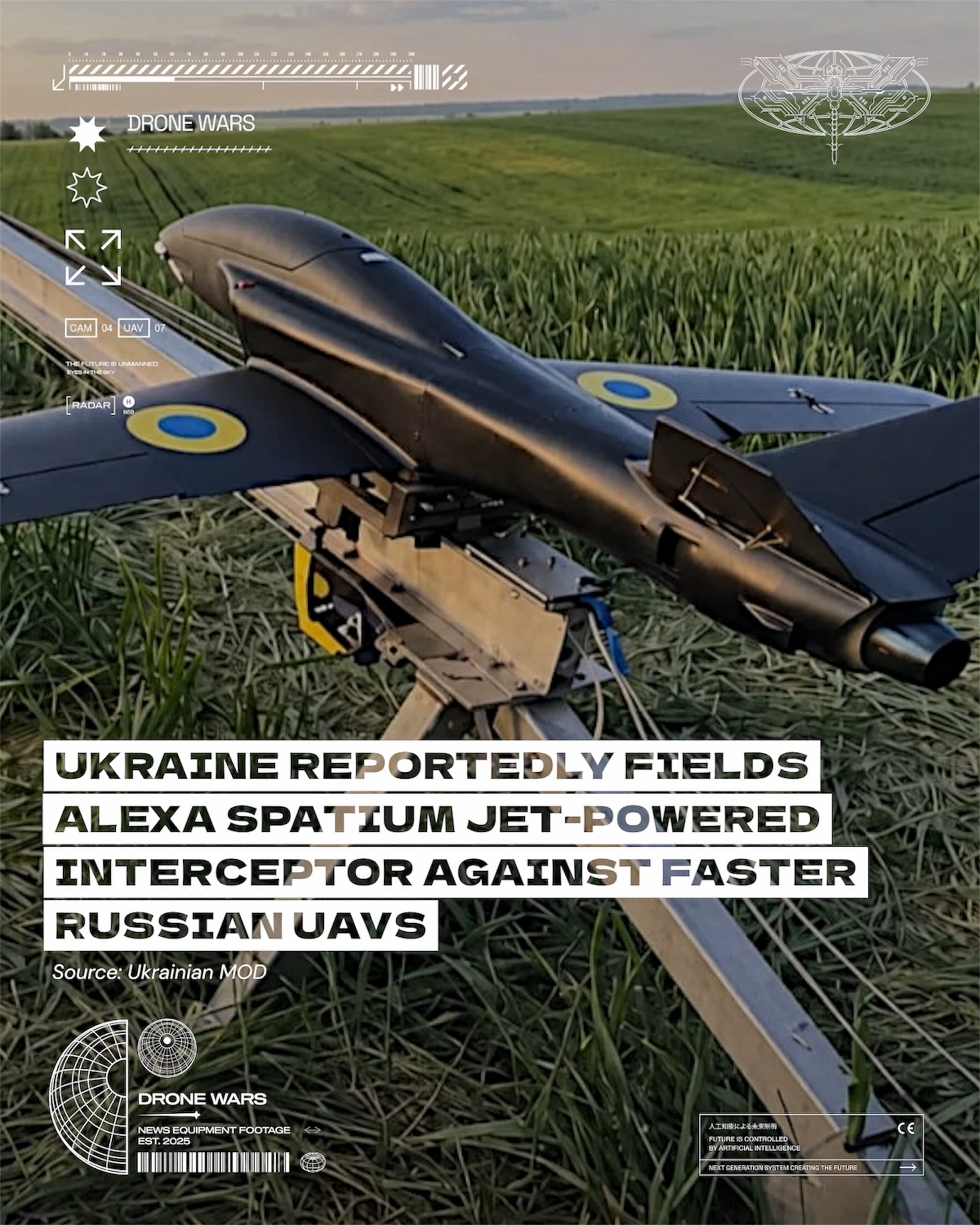 烏克蘭部署噴射攔截無人機 Alexa Spatium 反制俄軍高速 Geran 威脅