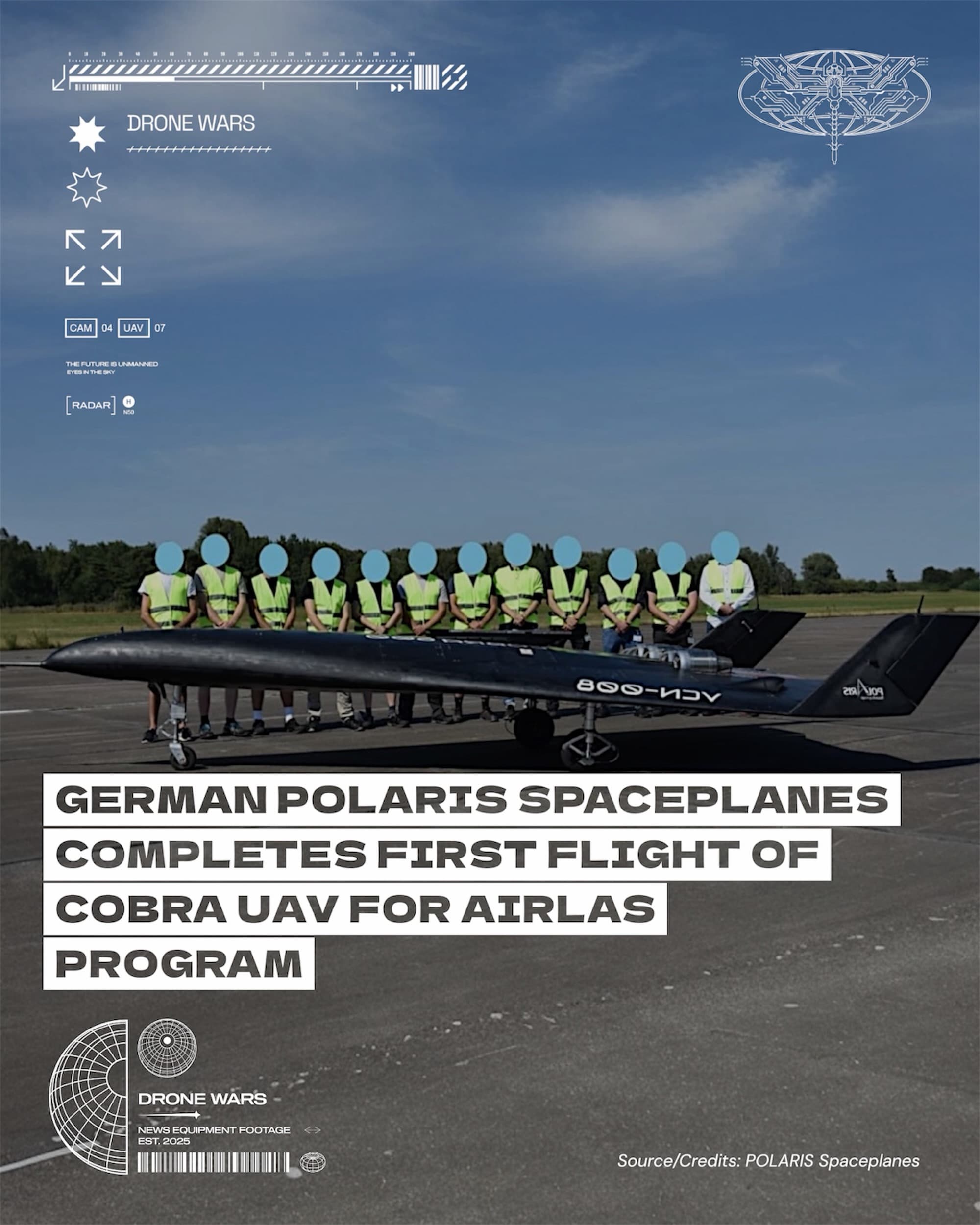 德國 POLARIS COBRA 無人機原型首飛,航程超過 20 km