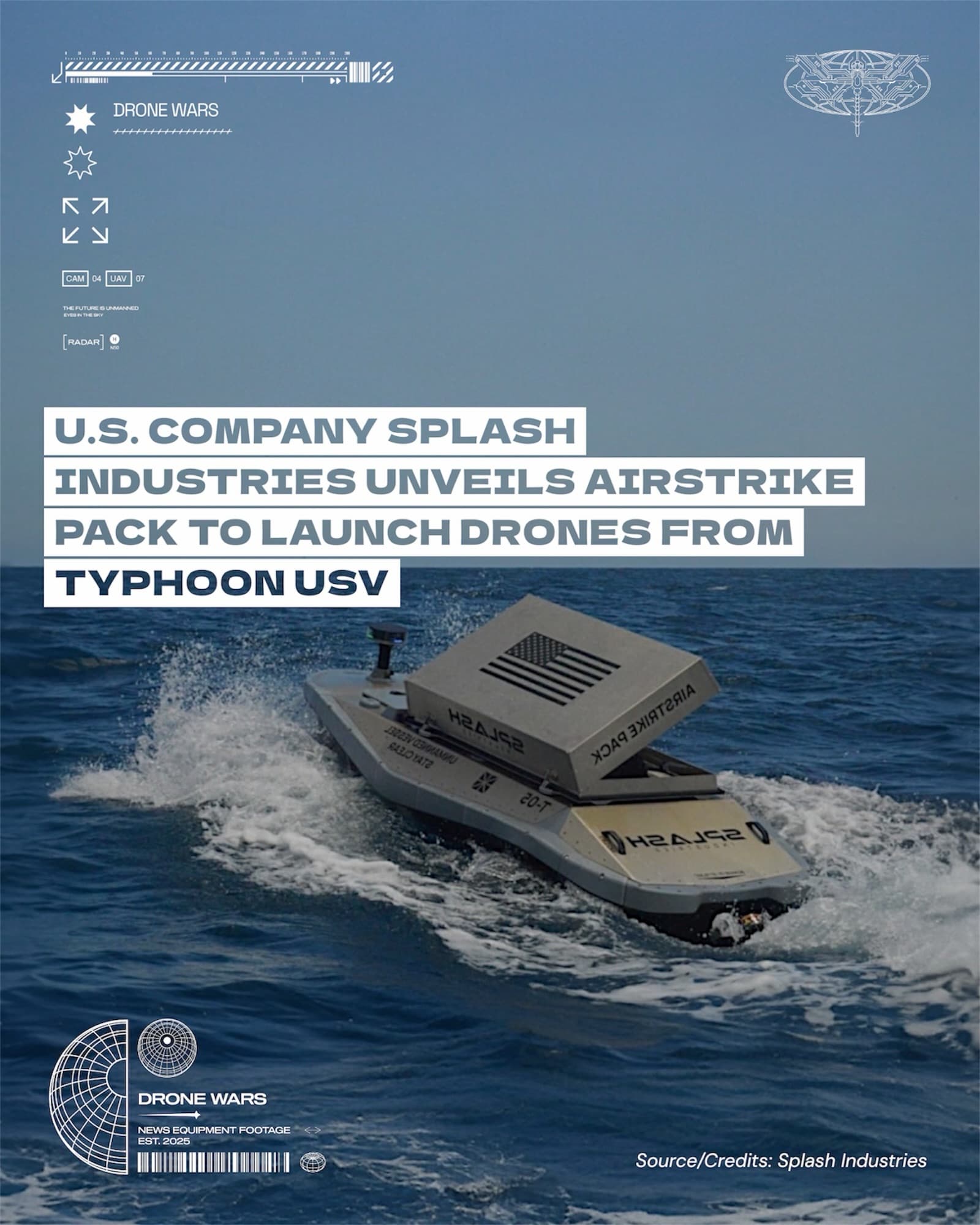 Splash Industries發表Airstrike Pack,Typhoon無人艇可部署單程空中無人機