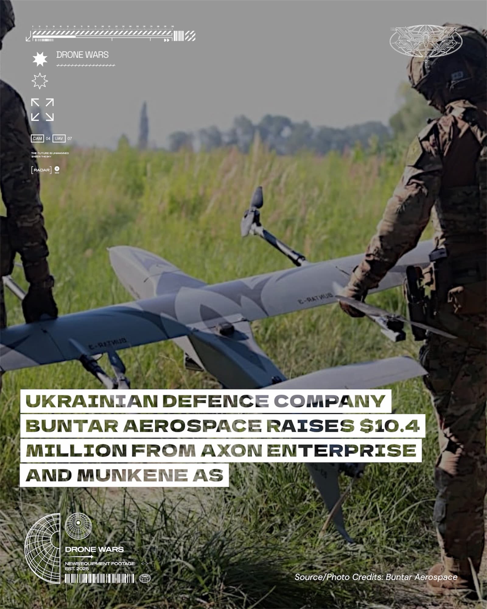 烏克蘭偵察無人機新創 Buntar Aerospace 獲 1040 萬美元投資,擴大量產與軟體規模