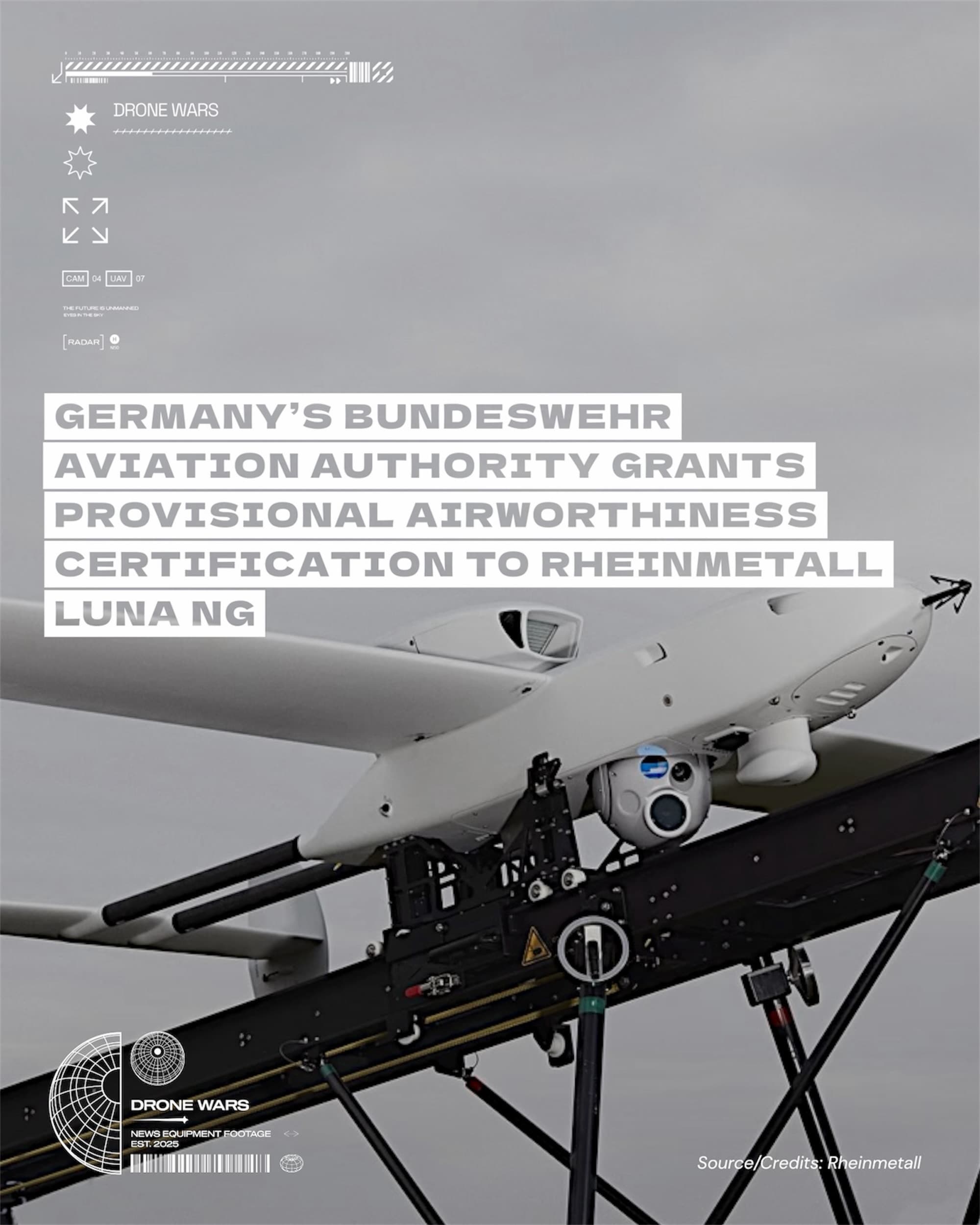 Rheinmetall LUNA NG獲德軍臨時適航認證,逾12小時偵察無人機邁向全面服役 1
