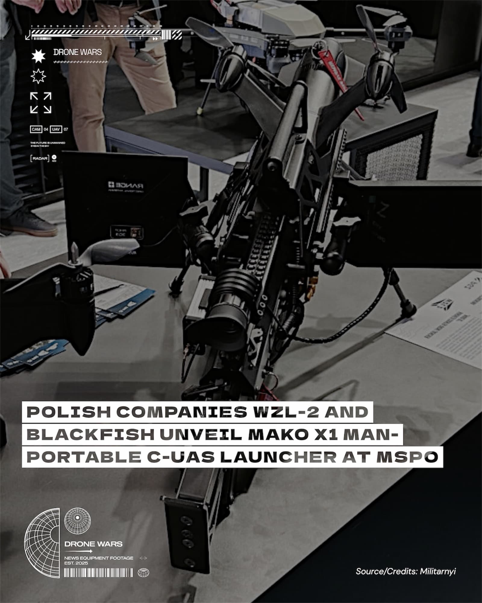 波蘭WZL-2與Blackfish於MSPO公開MAKO X1單兵攜行式反無人機發射器
