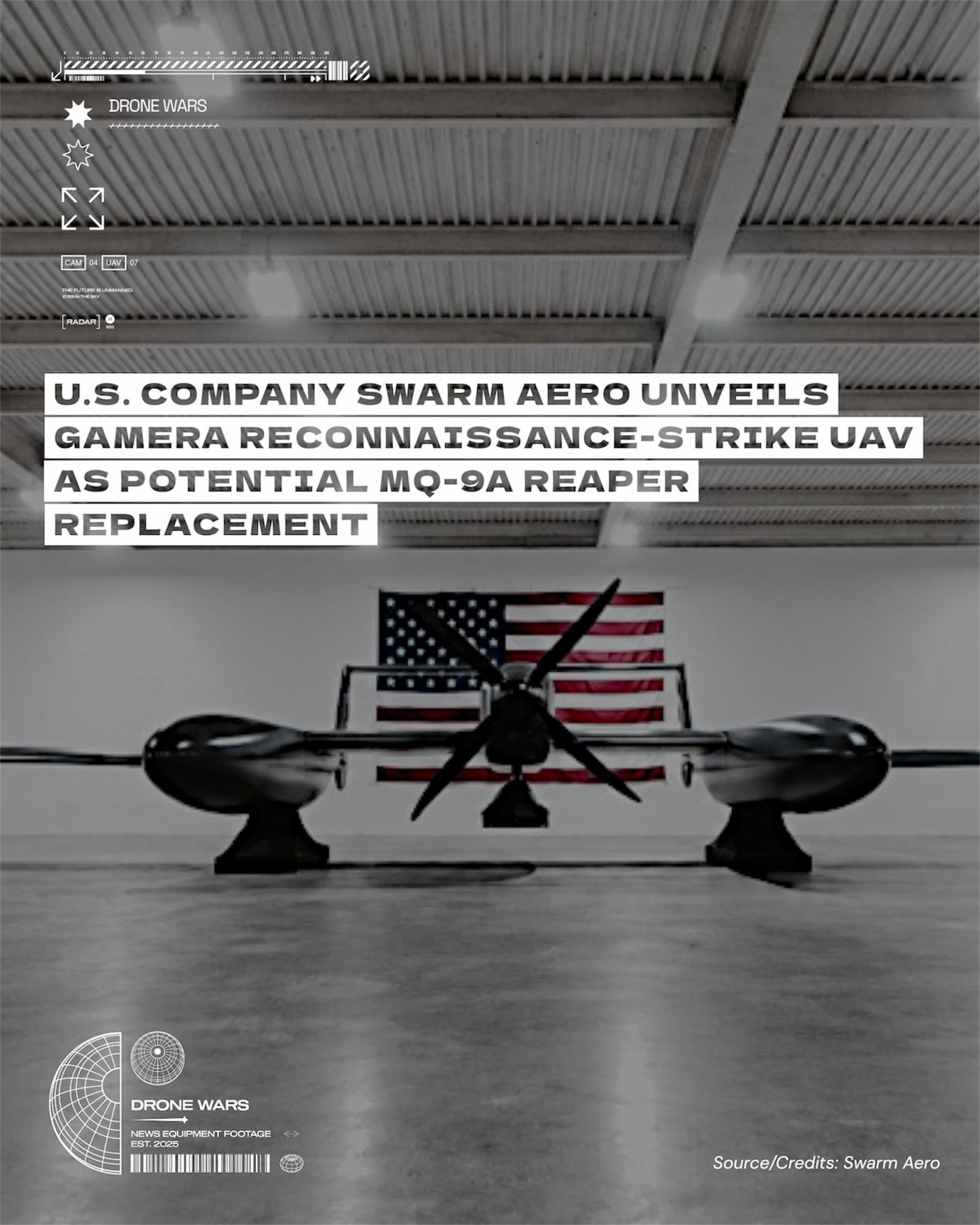 Swarm Aero 發表 Gamera 偵察打擊無人機,瞄準 MQ-9A Reaper 替代市場