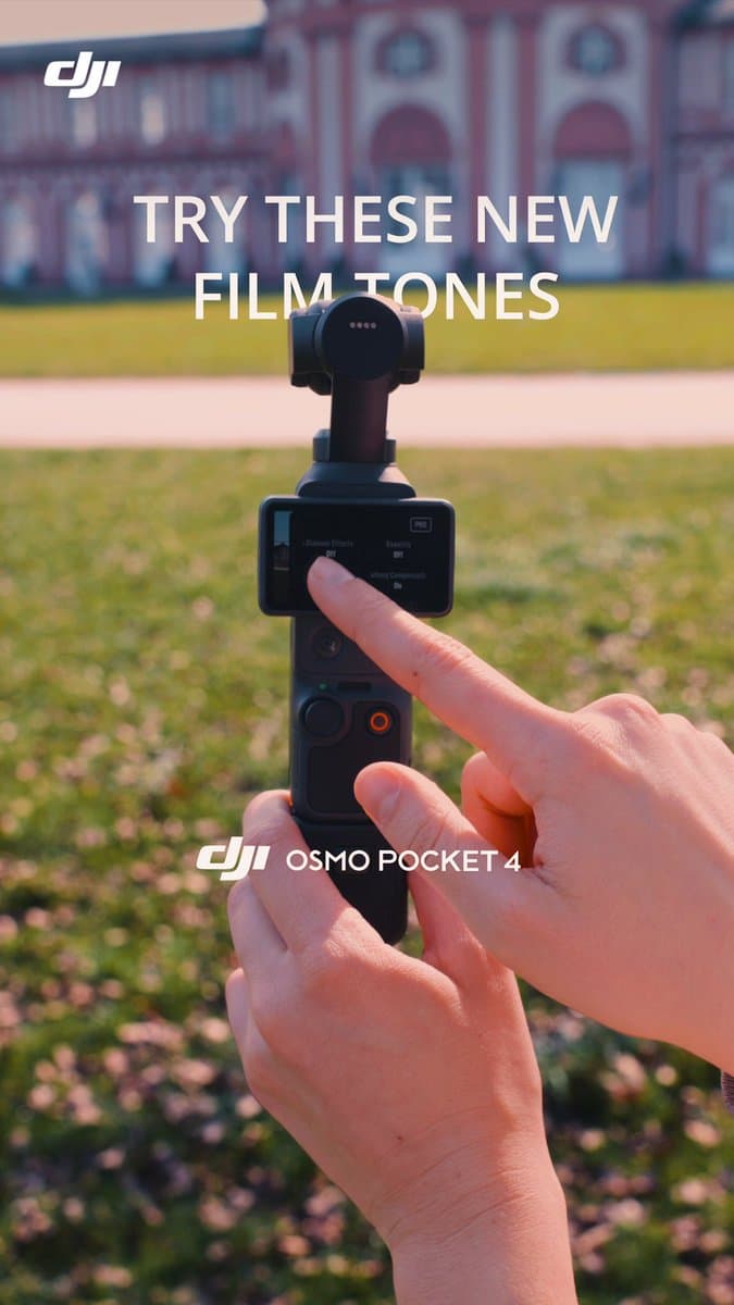 DJI Osmo Pocket 4 內建多款電影色調濾鏡,一鍵套用告別後製調色 1