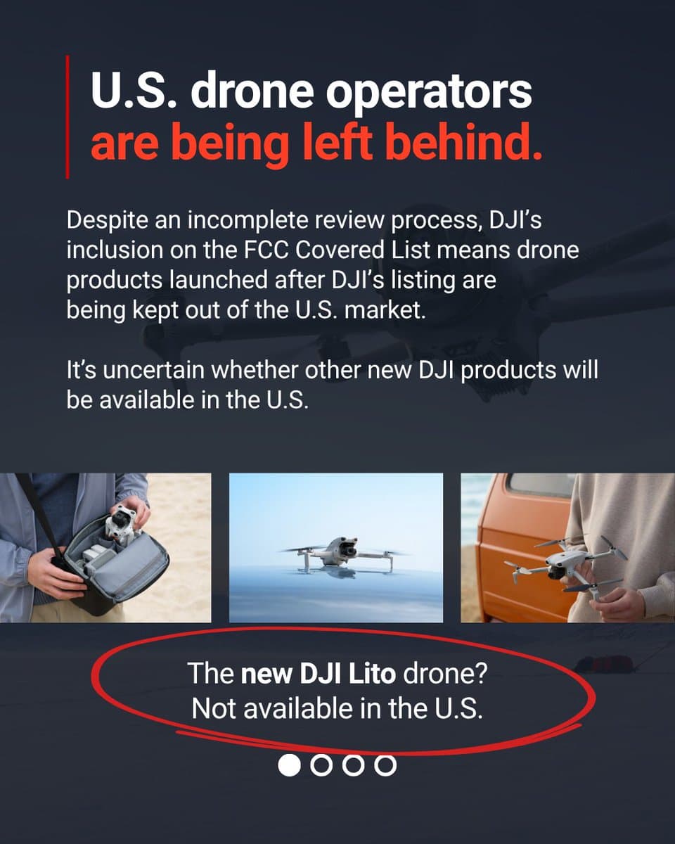 DJI呼籲美國用戶在5月11日前向FCC提交意見 捍衛使用權益