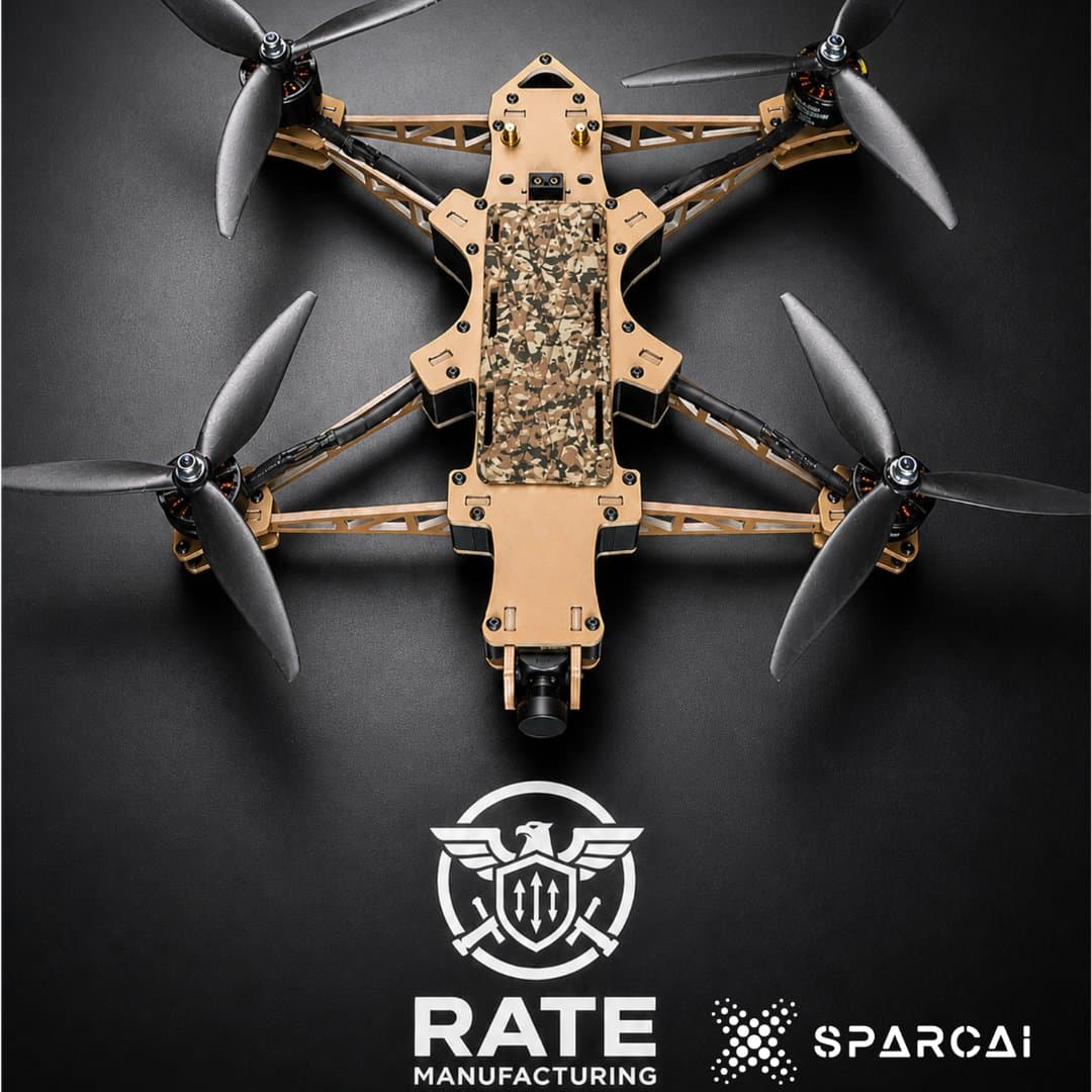 SPARC AI 與 Rate Manufacturing 攜手合作,強化無人機 GPS 拒止環境飛行能力 1