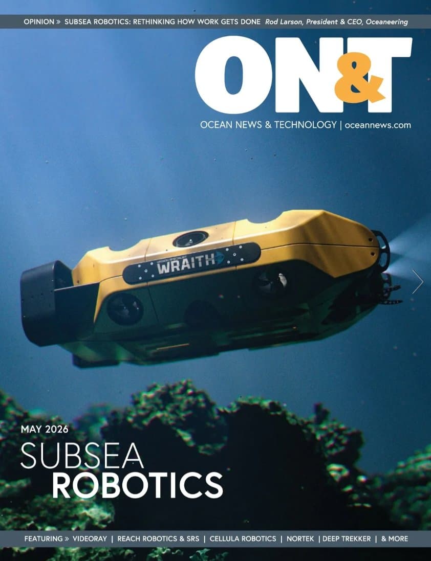 VideoRay Mission Specialist Wraith 水下無人機登上《Ocean News》封面:36公斤酬載能力與十推進器六自由度飛行 1