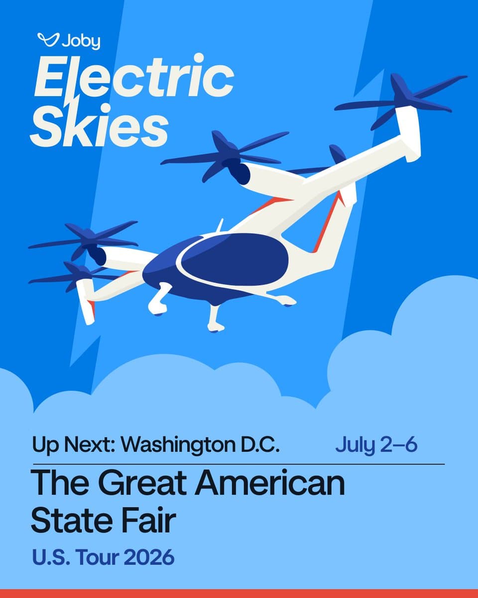 Joby Aviation and Uber Showcase eVTOL Aircraft at National Mall for America's 250th Anniversary